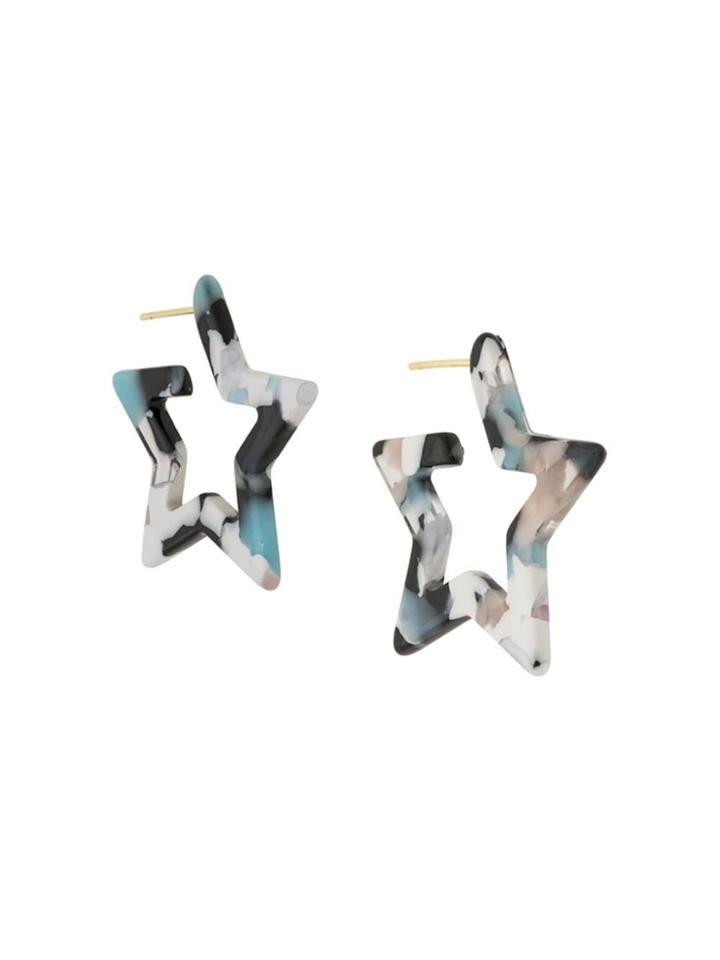 Eshvi Star Earrings - White