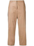 Drome Side Band Leather Trousers - Nude & Neutrals