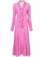 Natasha Zinko Flared Polka-dot Dress - Pink & Purple