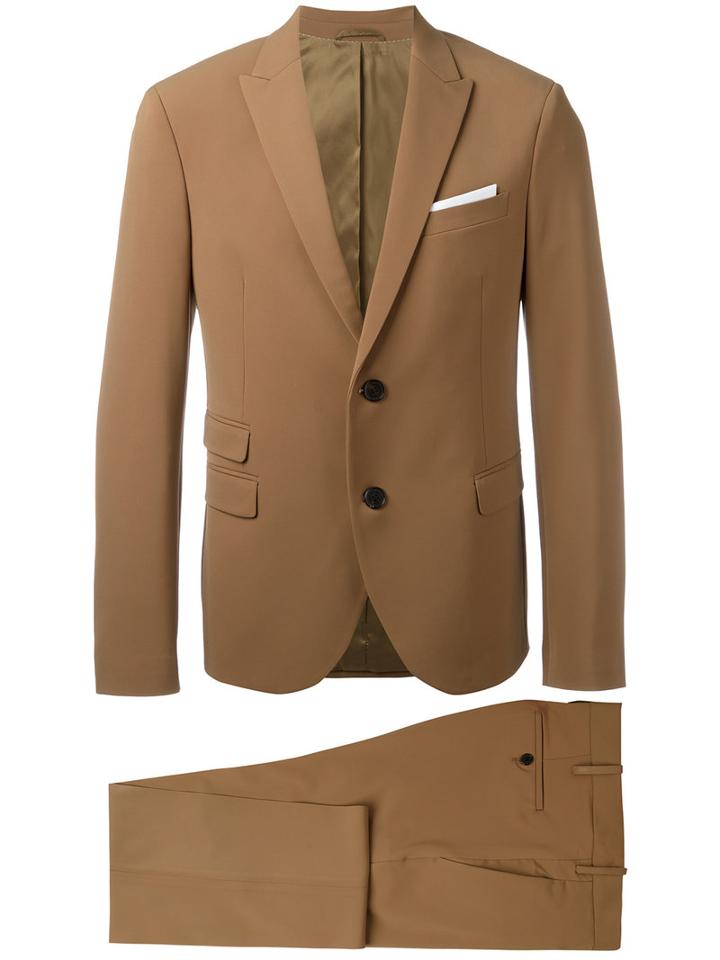 Neil Barrett - Two-piece Suit - Men - Cotton/polyester/polyurethane/viscose - 48, Brown, Cotton/polyester/polyurethane/viscose