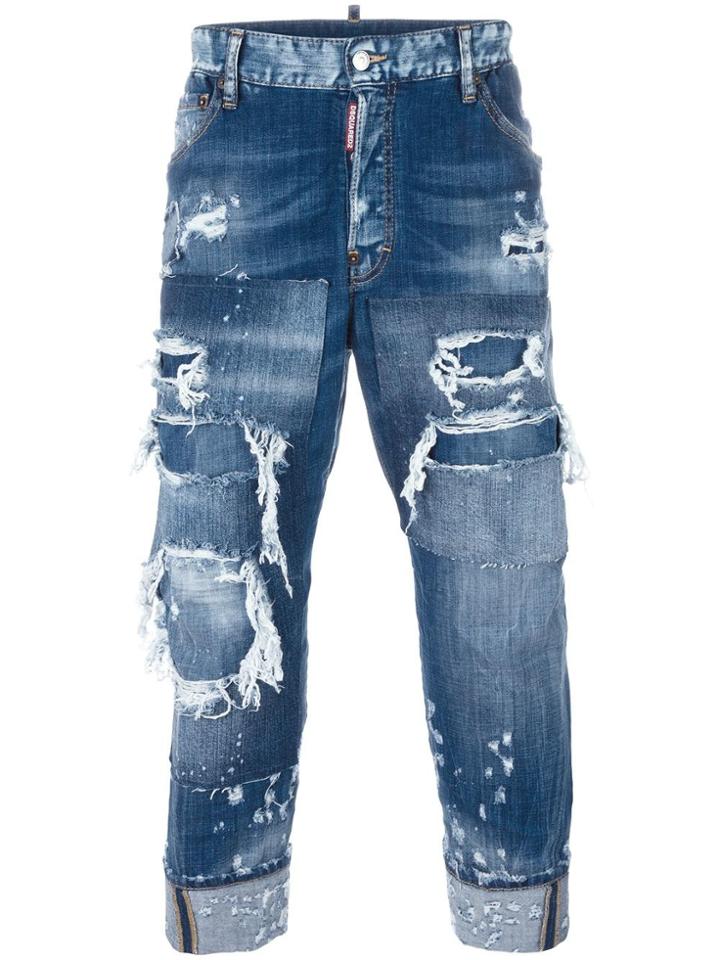 Dsquared2 Work Wear Distressed Jeans - Blue