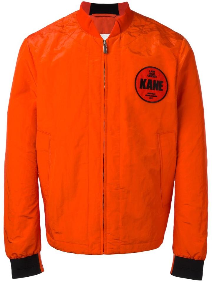 Christopher Kane Law And Order Bomber, Men's, Size: 48, Yellow/orange, Polyamide/polyester/polyurethane
