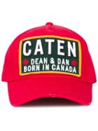 'caten' Patch Baseball Cap, Men's, Red, Cotton, Dsquared2