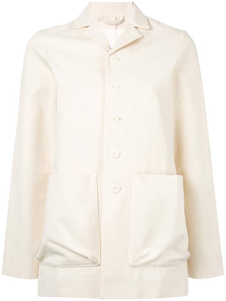 Toogood Patch Pockets Blazer, Women's, Size: 4, Nude/neutrals, Cotton