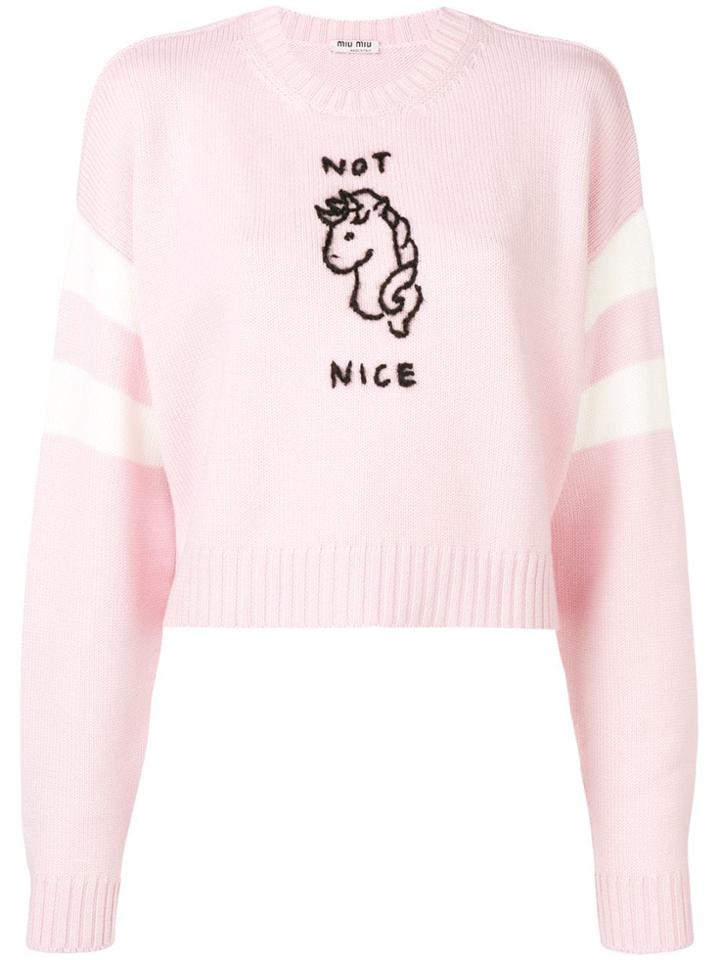Miu Miu Not Nice Jumper - Pink