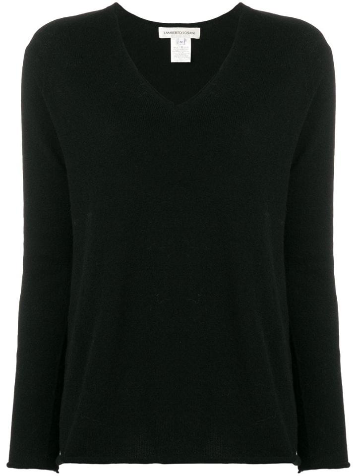 Lamberto Losani V-neck Sweater - Black
