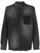 Saint Laurent Shadow Pocket Embroidered Shirt - Grey