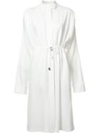 Jil Sander - Drawstring Waistband Dress - Women - Cupro/silk/acetate/viscose - 34, White, Cupro/silk/acetate/viscose