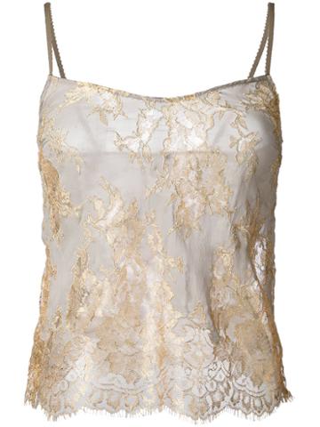 Yes Master - Clarita Boudoir Camisole - Women - Silk/spandex/elastane - S, Grey, Silk/spandex/elastane