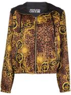 Versace Jeans Couture Baroque Print Hooded Jacket - Brown