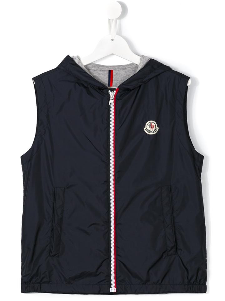 Moncler Kids Zipped Vest - Blue