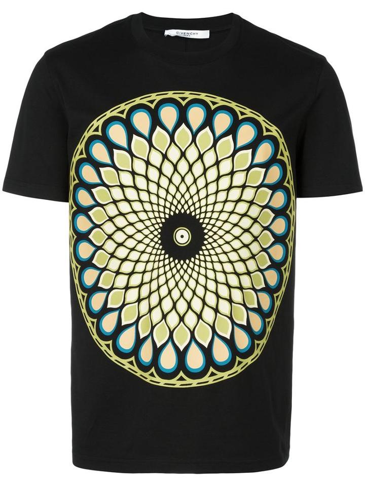 Givenchy Cuban-fit Optical Print T-shirt, Men's, Size: Medium, Black, Cotton