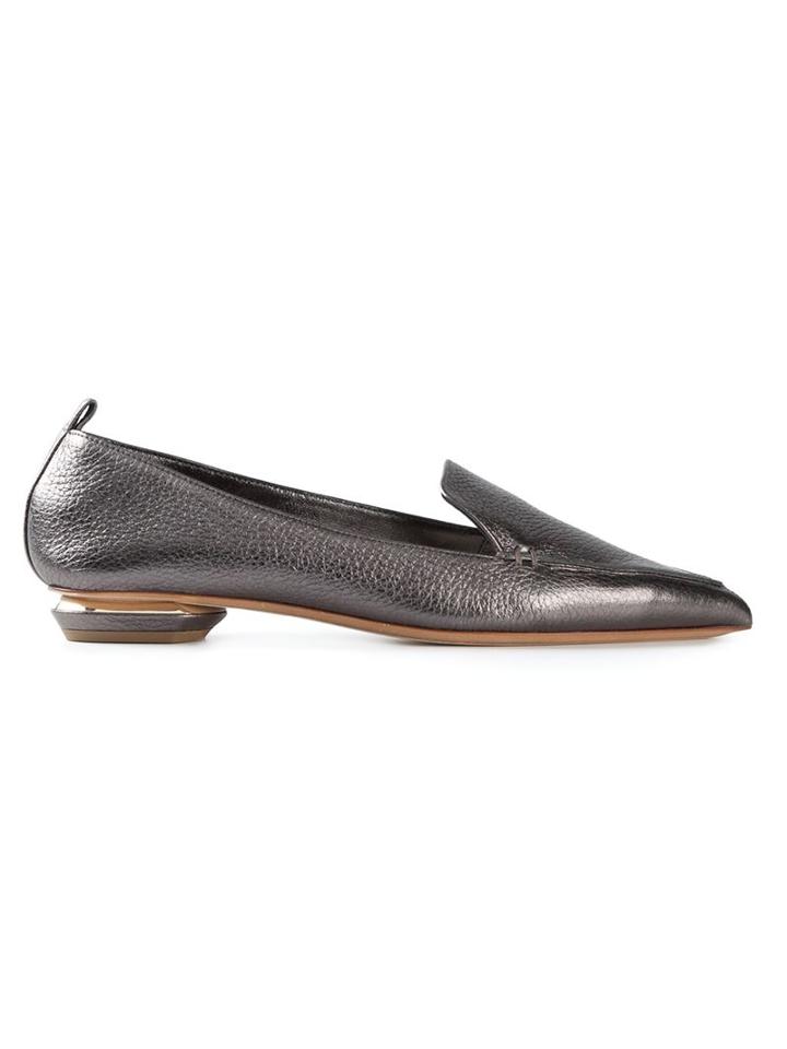 Nicholas Kirkwood Beya Loafers, Women's, Size: 34.5, Grey, Calf Leather/leather