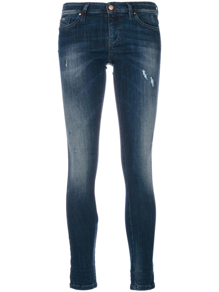 Diesel Cropped Slim Fit Jeans - Blue