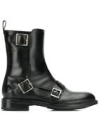 Santoni Buckled Boots - Black