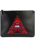 Givenchy Embroidered Clutch - Black