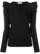 A.l.c. Ruffle Shoulder Sweater - Black