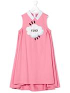 Fendi Kids - Sleeveless Dress - Kids - Cotton/spandex/elastane - 4 Yrs, Pink/purple