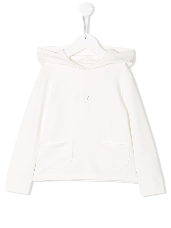 Lapin House Pocket-detail Hoodie - White