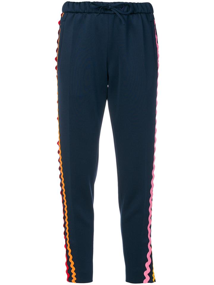 Mira Mikati Wave Ribbon Track Pants - Blue
