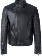 Diesel Black Gold Leather Jacket, Men's, Size: 52, Lamb Skin/cotton/rayon