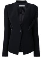Dion Lee - Mesh Stripe Blazer - Women - Polyester - 8, Black, Polyester
