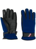 Moncler Grenoble Leather Panel Gloves - Blue