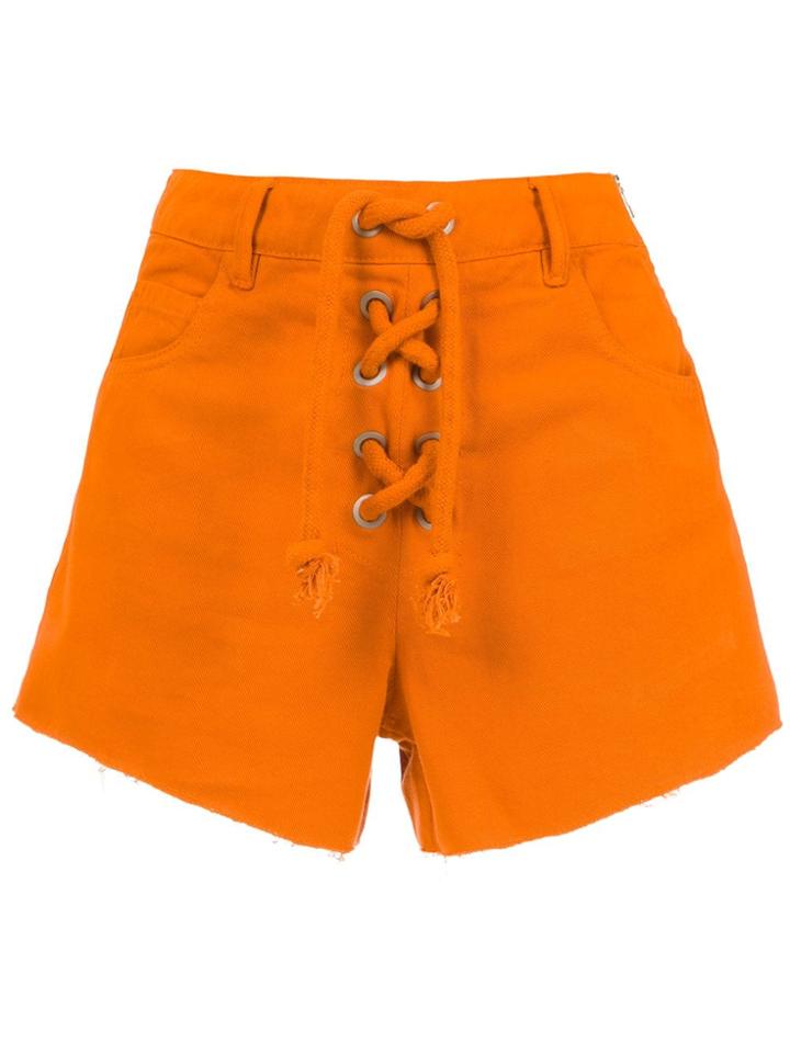 Nk Lace Up Shorts - Yellow