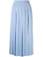 Le Ciel Bleu Box Pleated Skirt - Blue