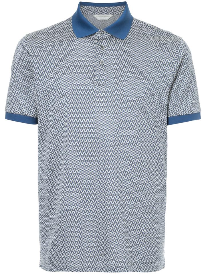Gieves & Hawkes Printed Polo Shirt - Blue