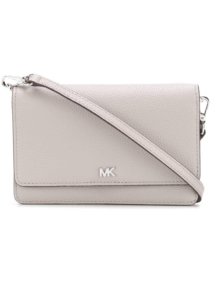 Michael Michael Kors Pebbled Convertible Crossbody Bag - Grey