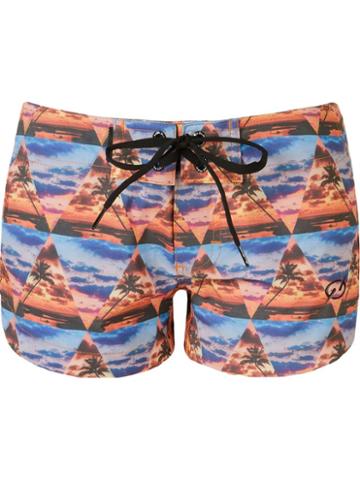 Blue Man Printed Shorts