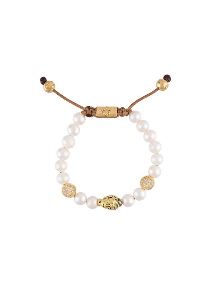 Nialaya Jewelry Pearl Beaded Bracelet - White