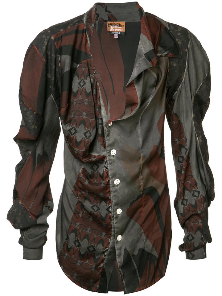 Andreas Kronthaler For Vivienne Westwood Medusa Shirt, Adult Unisex, Size: Ii, Silk/polyamide/spandex/elastane