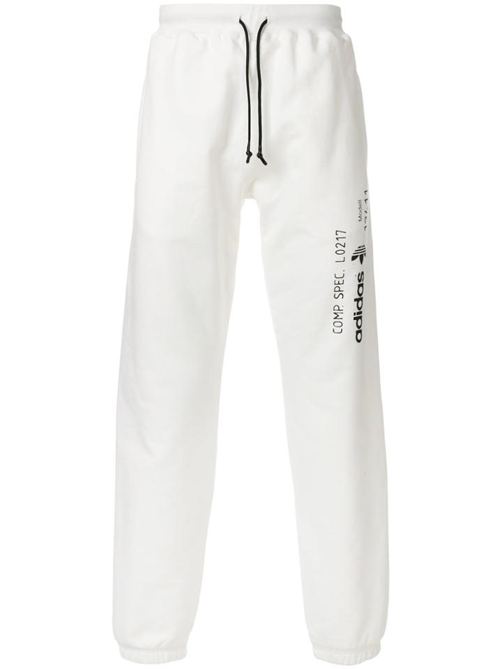 Adidas Originals By Alexander Wang Printed Joggers - White