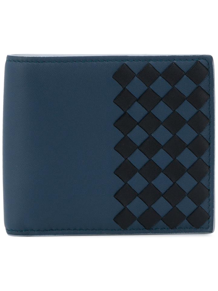 Bottega Veneta Checker Wallet - Blue