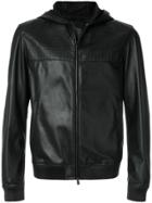 Fendi Logo Embossed Zipped Jacket - Black