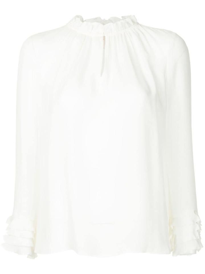 Rebecca Taylor Victorian Style Frills Blouse - White