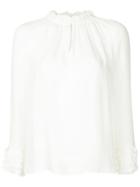 Rebecca Taylor Victorian Style Frills Blouse - White