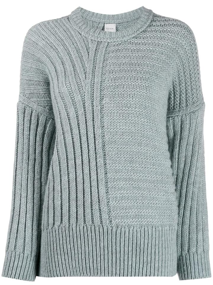 Paul Smith Cable Knit Jumper - Blue