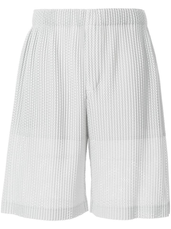 Homme Plissé Issey Miyake Outer Mesh Shorts - White