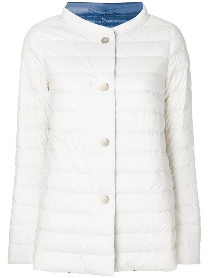 Herno Collarless Down Jacket - White