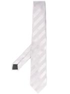 Lanvin Striped Jacquard Tie - Silver