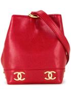 Chanel Vintage Cc Logo Shoulder Bag, Women's, Red