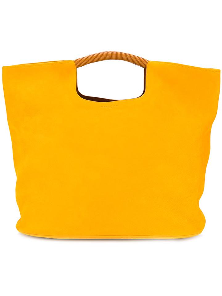 Simon Miller - Ridged Handle Tote - Women - Leather - One Size, Women's, Yellow/orange, Leather