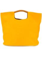 Simon Miller - Ridged Handle Tote - Women - Leather - One Size, Women's, Yellow/orange, Leather