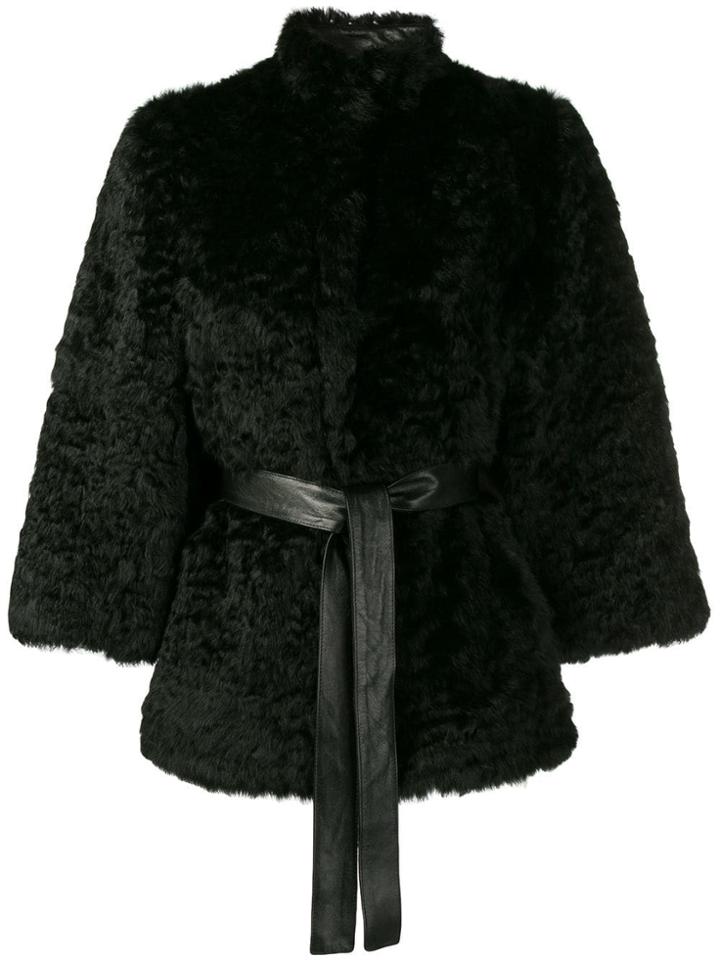 Plein Sud Belted Jacket - Black