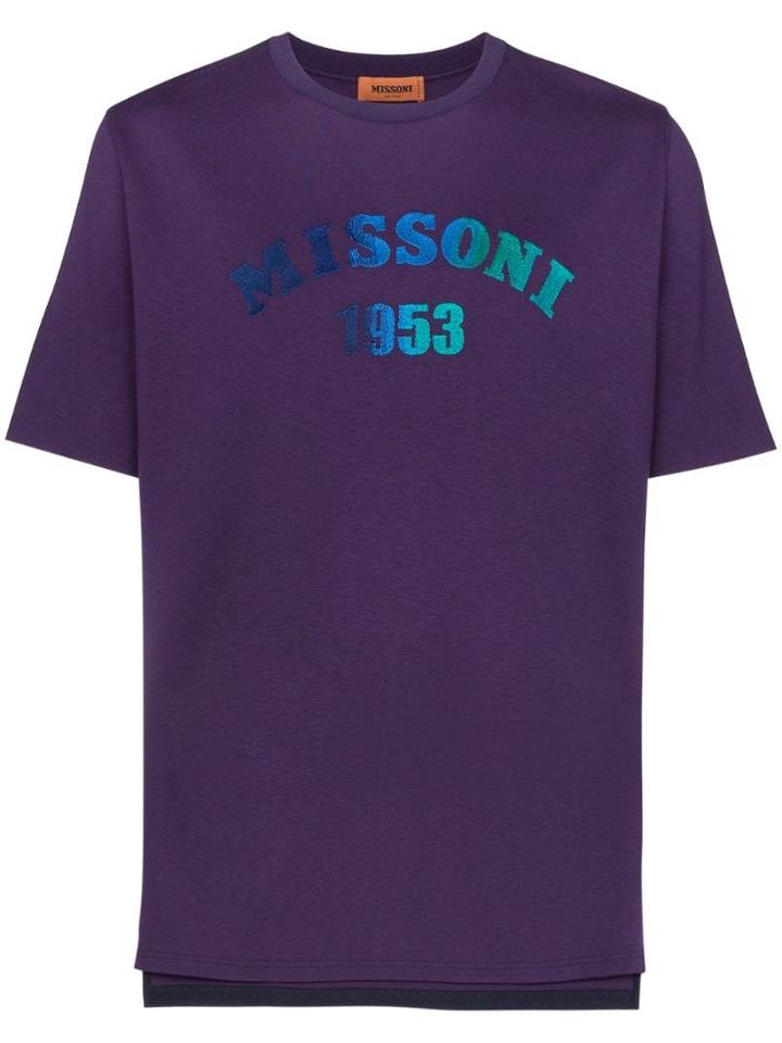 Missoni Logo Print T-shirt - Purple