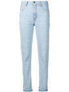 Marcelo Burlon County Of Milan Bleached Tapered Jeans - Blue