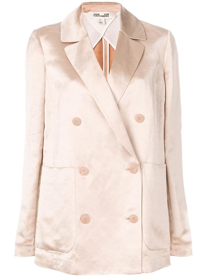 Diane Von Furstenberg Double-breasted Fitted Blazer - Neutrals